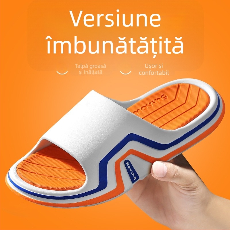Papuci de vară pentru bărbați, pentru casă și exterior, antiderapante, rezistente la uzură
