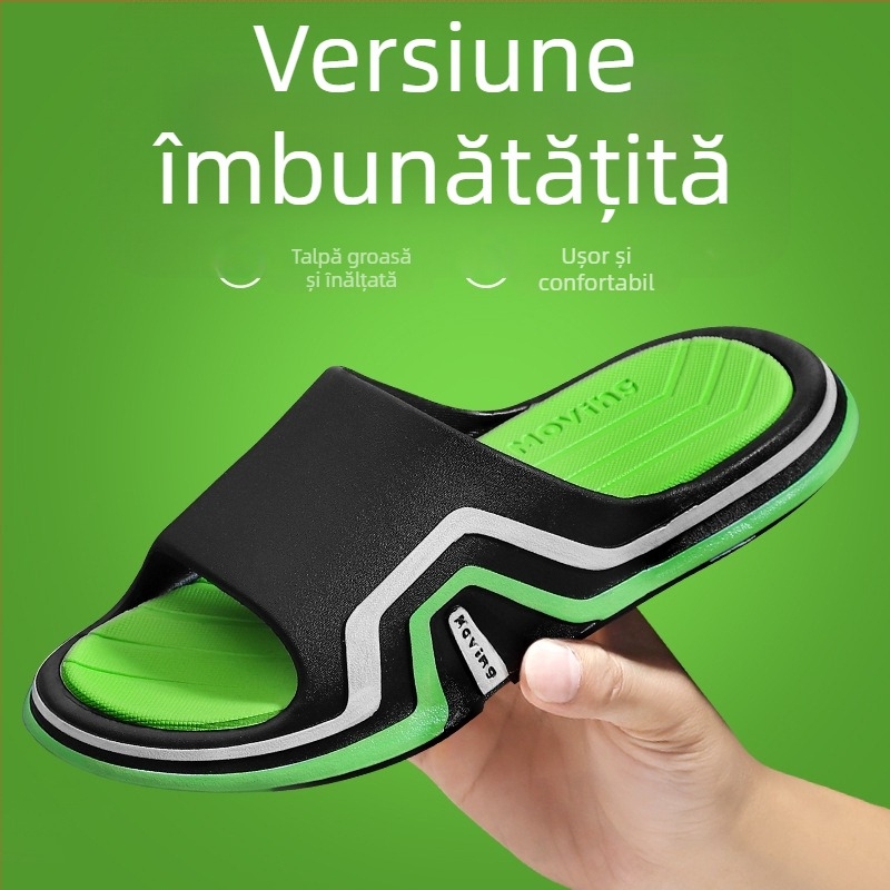Papuci de vară pentru bărbați, pentru casă și exterior, antiderapante, rezistente la uzură