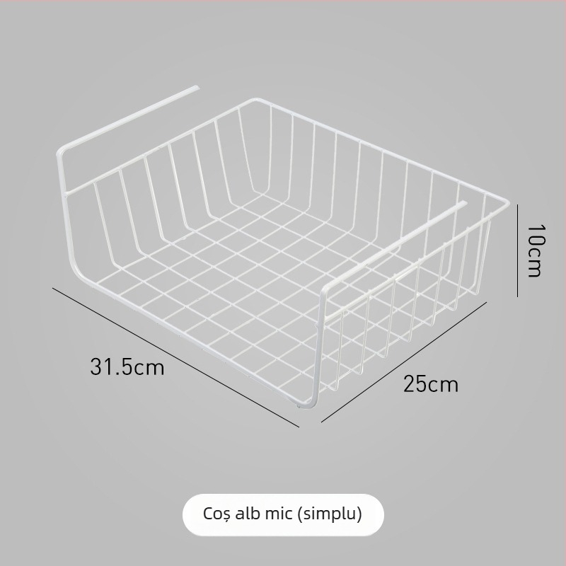 Raft de depozitare sub birou pentru cămin, un singur nivel, suport pentru dulap de bucătărie