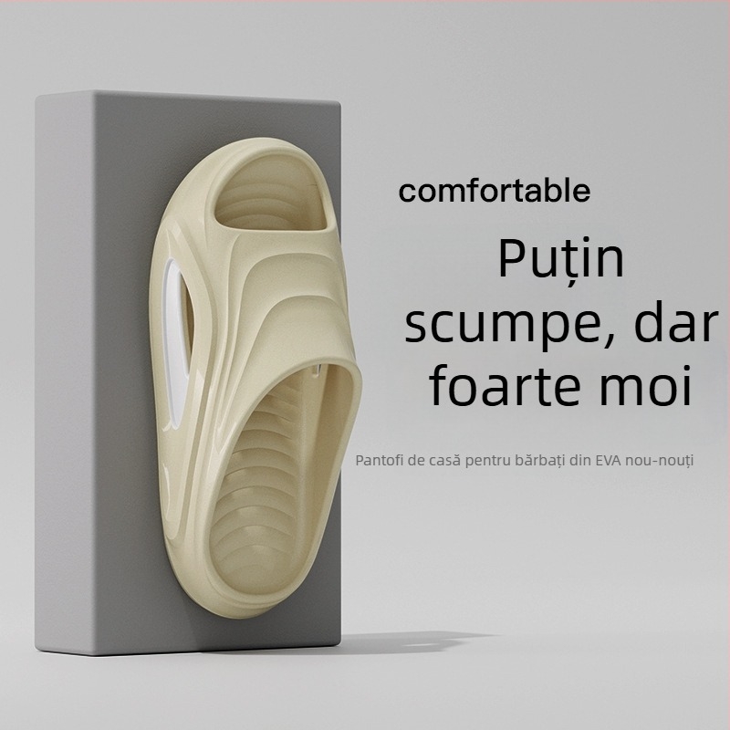 Sandale slide din spumă EVA pentru bărbați – vară, anti-alunecare, anti-miros, liniștite, uscate rapid, pentru casă și exterior