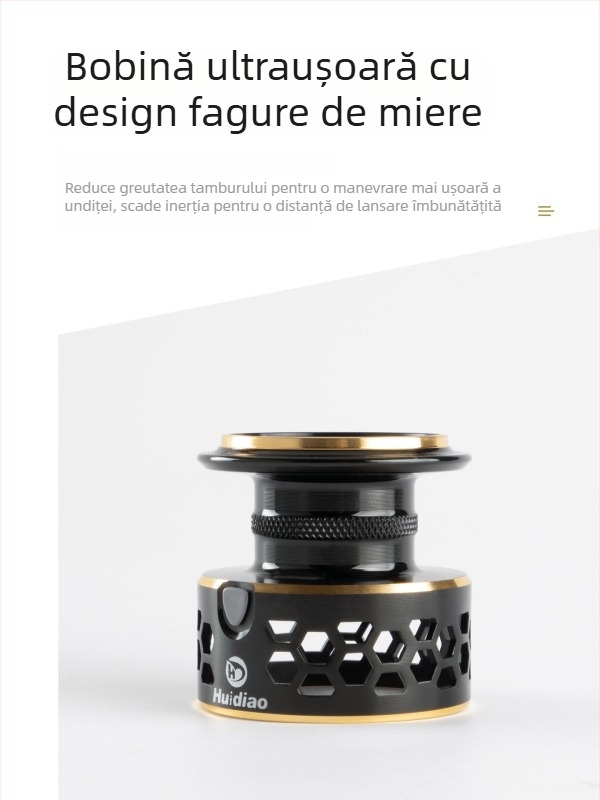 Huidiao mulinetă spinning complet metalică pentru aruncări lungi, mulinetă autentică pentru undițe marine și pescuit pe stânci