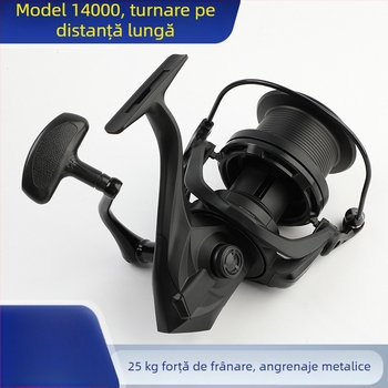 Mulineta din metal total pentru aruncări lungi, pescuit marin și la stâncă