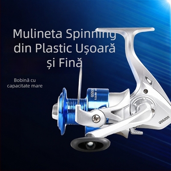 Mulineta de pescuit spinning, cu nucleu metalic, pentru pescuit în mare și aruncări la distanțe mari cu năluci