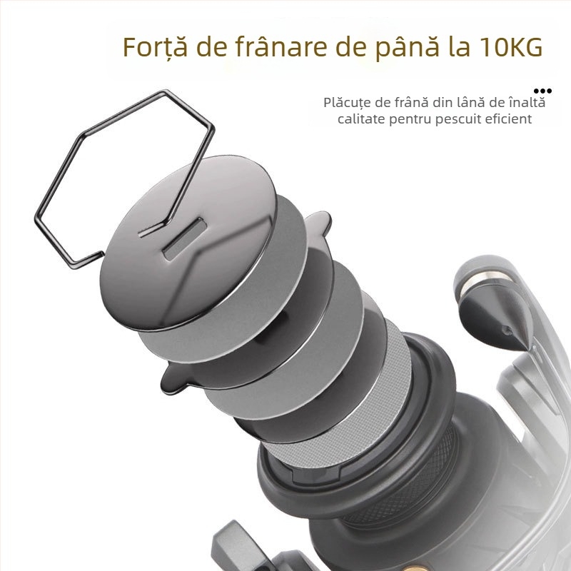 Songchuan Luya Mulineta Micro – Braț din fibră de carbon, fixare prin șurub, ușoară, tambur superficial pentru aruncări lungi