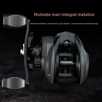 Mulineta de pescuit spinning din metal complet, pentru apă sărată, aruncări lungi, tambur adânc