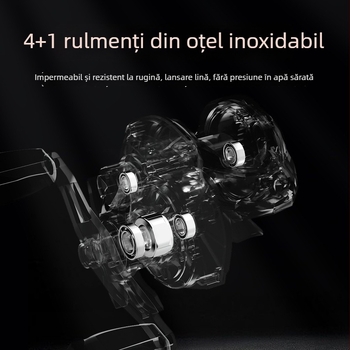 Mulineta de pescuit spinning din metal complet, pentru apă sărată, aruncări lungi, tambur adânc