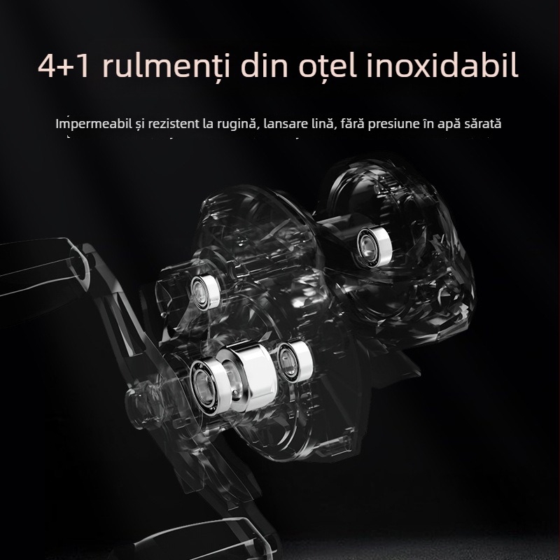Mulineta de pescuit spinning din metal complet, pentru apă sărată, aruncări lungi, tambur adânc