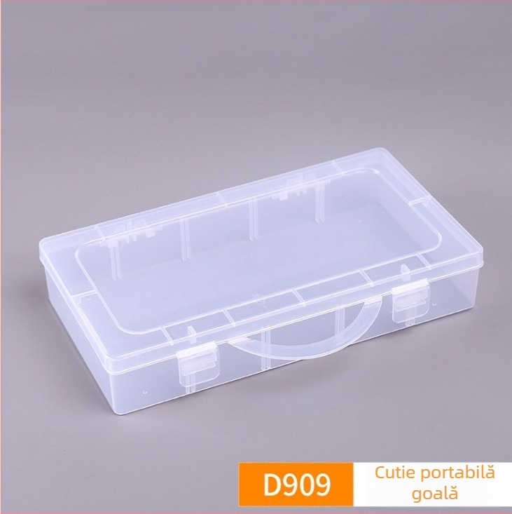 Cutie transparentă din plastic pentru depozitare – organizator portabil all-in-one pentru bijuterii, jucării și accesorii