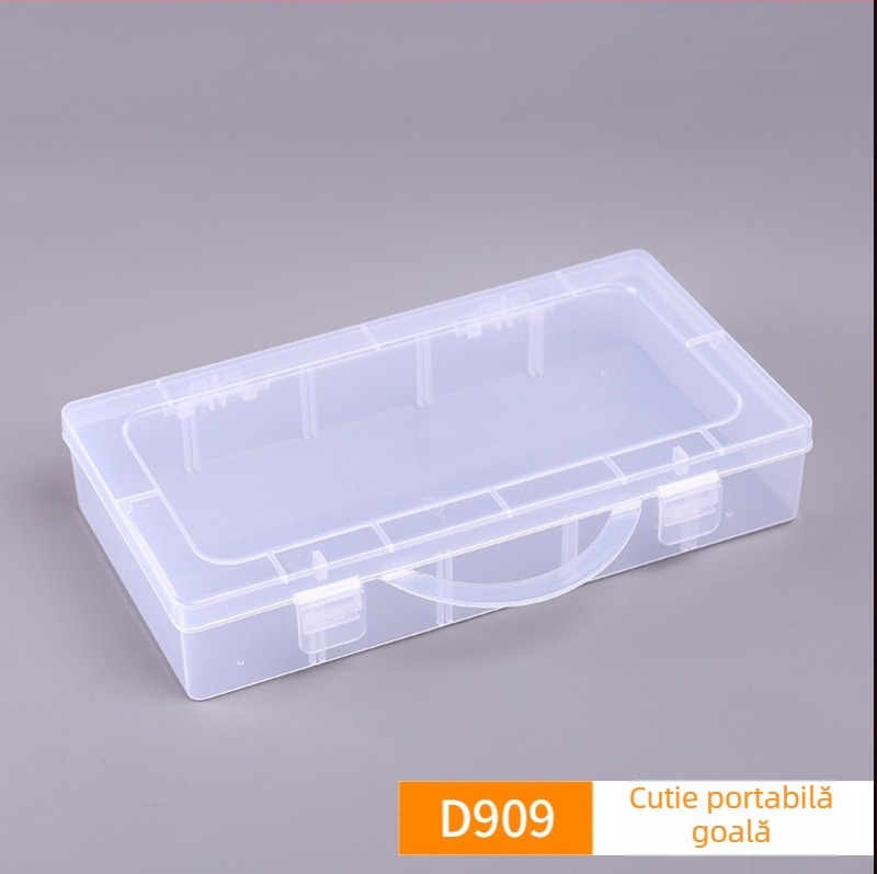 Cutie transparentă din plastic pentru depozitare – organizator portabil all-in-one pentru bijuterii, jucării și accesorii