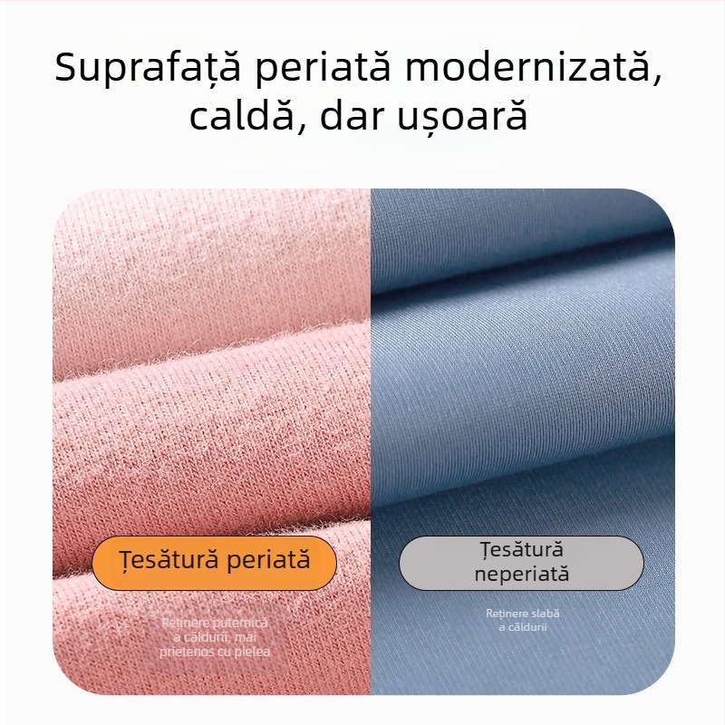 Set damă din bumbac subțire pentru toamnă: top cu mânecă lungă și pantaloni