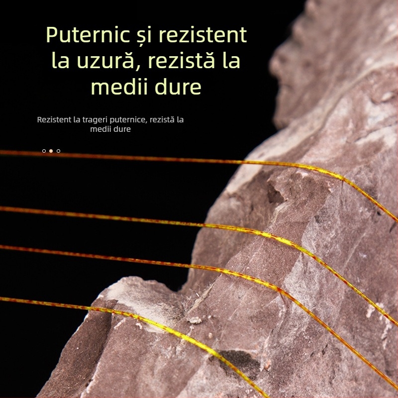Linie de pescuit din nylon cu pete aurii, linie principală și linie auxiliară, 100 m