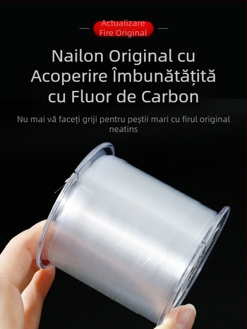 Linie de pescuit din nailon, 500 m, în cutie transparentă, rezistență înaltă, potrivită pentru undiță de mare