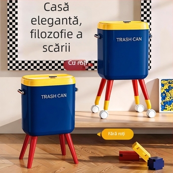 Coș de gunoi de bucătărie cu roți, capacitate mare (12 L+), design ergonomic, aspect luxos, capac deschis prin apăsare