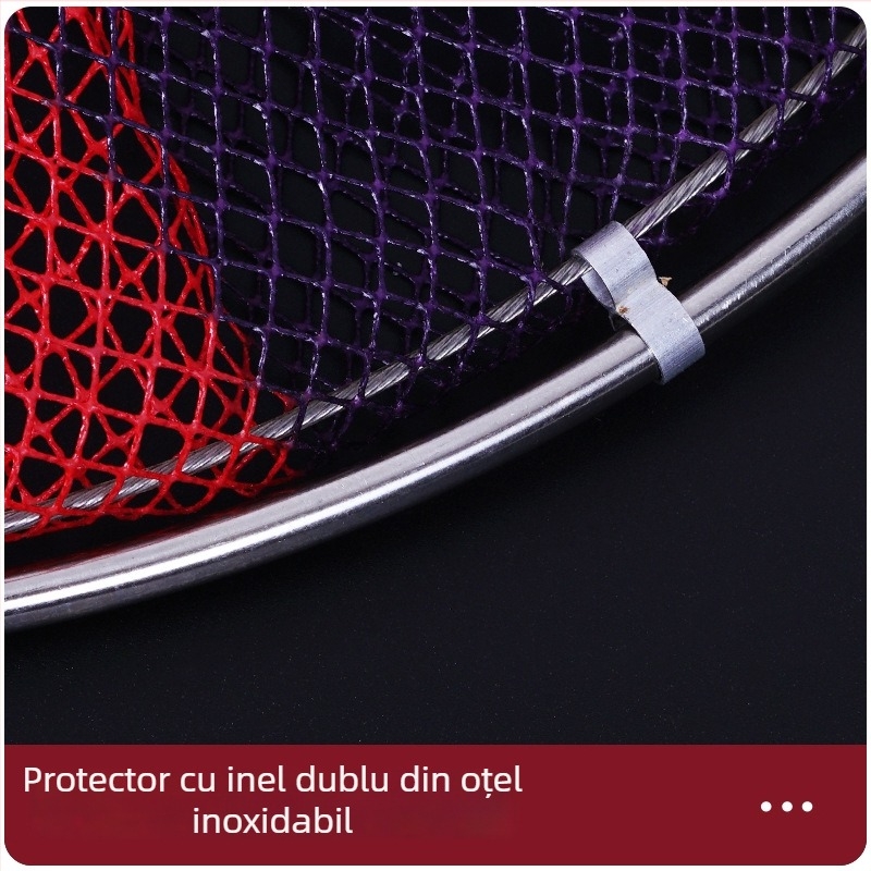 Protecție pentru pești cu inele duble din oțel inoxidabil, dungă colorată, cu acoperire din cauciuc, pentru pescuit cu undiță