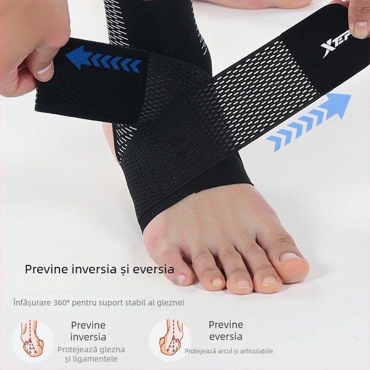 Xtep protecție pentru gleznă sport, protecție anti-entorsură, bandaj profesional de recuperare pentru alergare și fotbal, protecție a articulației gleznei