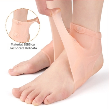 Orteză magnetică pentru gleznă, unisex, pentru sport, protecție respirabilă, purtare ușoară, reglaj elastic, mărime universală, culoare pielii