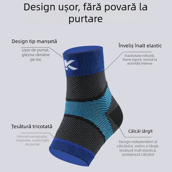 Orteza de gleznă tricotată, elastică, respirabilă, pentru bărbați și femei, alergare, baschet, badminton