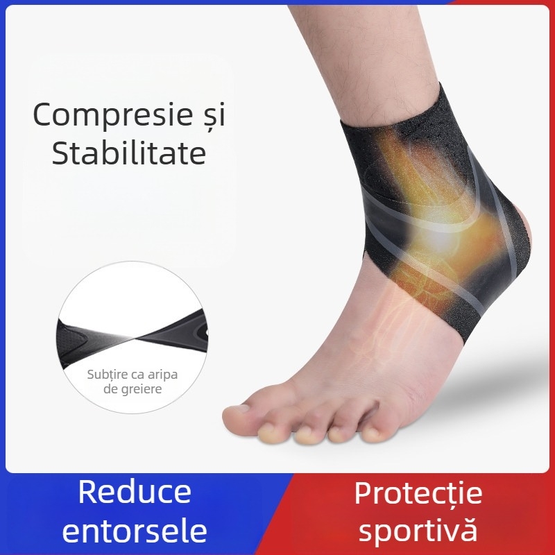 Protecție elastică pentru gleznă, confortabilă și respirabilă, fără strângere, pentru plimbări zilnice, fitness și sport, protecție împotriva entorsei de gleznă