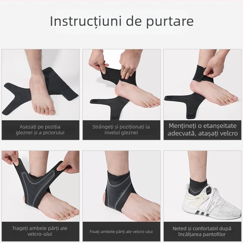Protecție elastică pentru gleznă, confortabilă și respirabilă, fără strângere, pentru plimbări zilnice, fitness și sport, protecție împotriva entorsei de gleznă