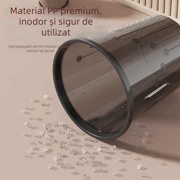 Coș transparent de plastic pentru uz casnic — fără capac, 10 L, potrivit pentru bucătărie, baie, toaletă, dormitor, sufragerie și birou