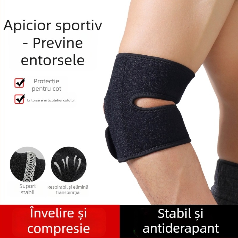 Protector de cot pentru sporturi în aer liber - reglabil, antiderapant, respirabil, absorbant de șocuri