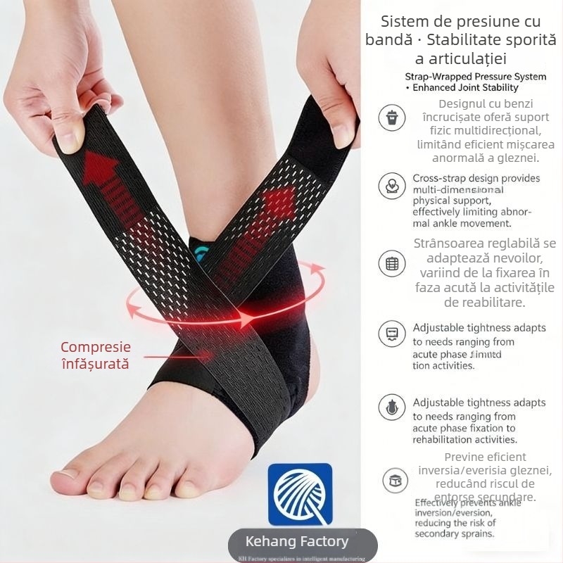 Orteză sportivă pentru gleznă, fixare în entorsă, suport profesional pentru bărbați și femei, orteză de gleznă