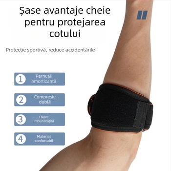 Manșetă de compresie pentru cot, unisex, pentru sport și fitness — susținere a articulației cotului pentru tenis, badminton, baschet și golf