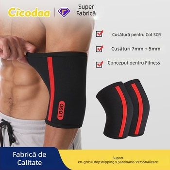 Protecții pentru coate pentru fitness și sporturi, material neopren 7mm/5mm, antrenament Strongman, protecție la ridicarea greutăților