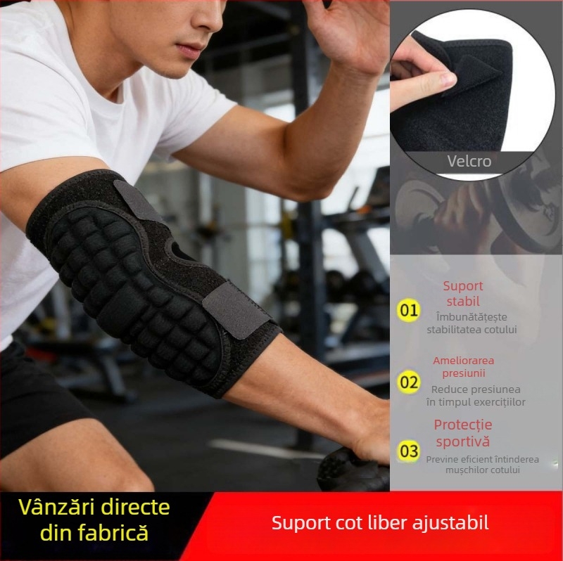 Bandaj de compresie respirabil pentru cot și protecție a brațului pentru baschet, badminton, tenis și fitness