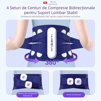 Bandă medicală de susținere lombară pentru hernia de disc, întinderi ale mușchilor lombari și dureri de spate, suport pentru talie, unisex