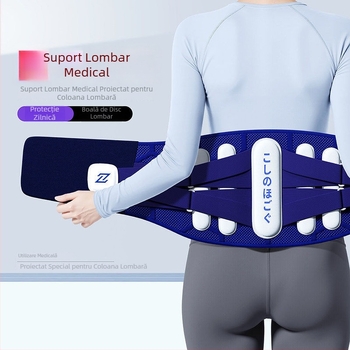 Bandă medicală de susținere lombară pentru hernia de disc, întinderi ale mușchilor lombari și dureri de spate, suport pentru talie, unisex