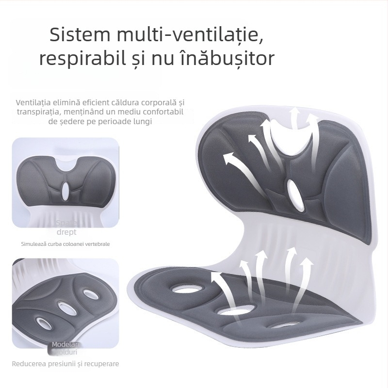 Perne ergonomic lombare pentru elevi, pentru corectarea poziției de șezut, suport lombar pentru scaun de birou pentru ședere îndelungată