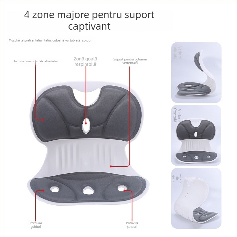 Perne ergonomic lombare pentru elevi, pentru corectarea poziției de șezut, suport lombar pentru scaun de birou pentru ședere îndelungată