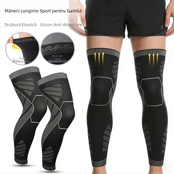 Genunchiere tricotate lungi pentru sport - protecție din nylon pentru alergare, baschet, drumeții și ciclism