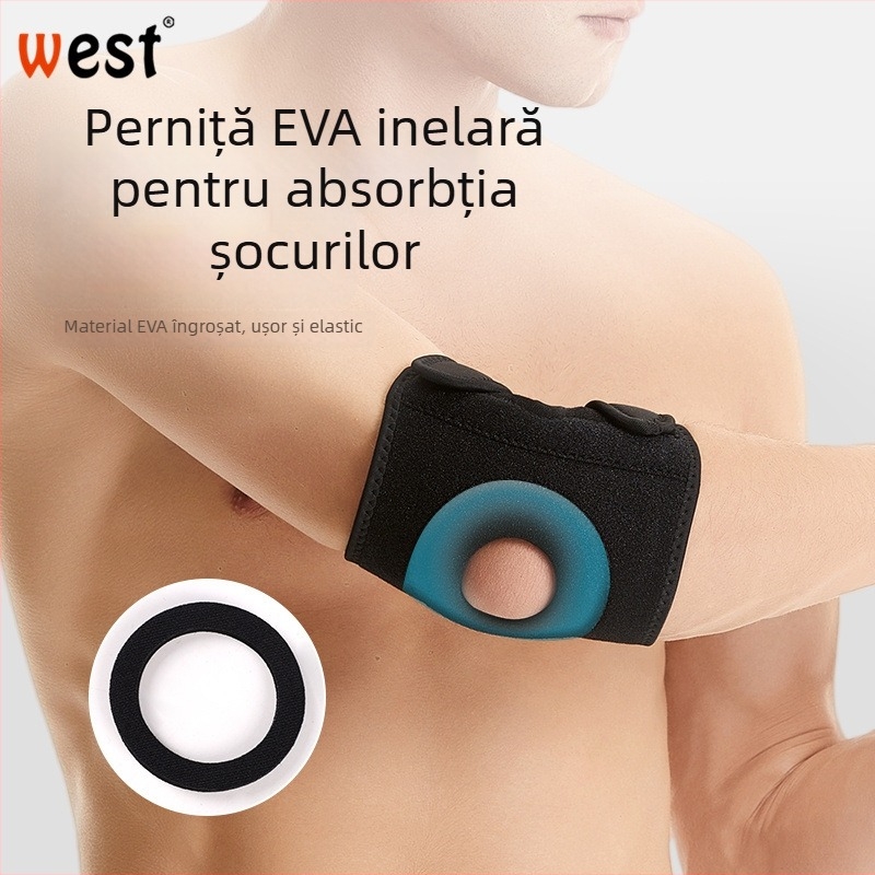 Manșon de protecție pentru cot, respirabil, absorbant de transpirație; ideal pentru badminton, baschet și antrenament; protector de cot din silicon