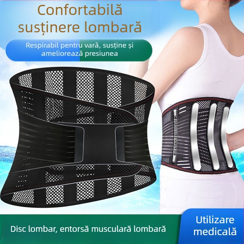 Centură de talie respirabilă, cu placă de oțel lată și suport