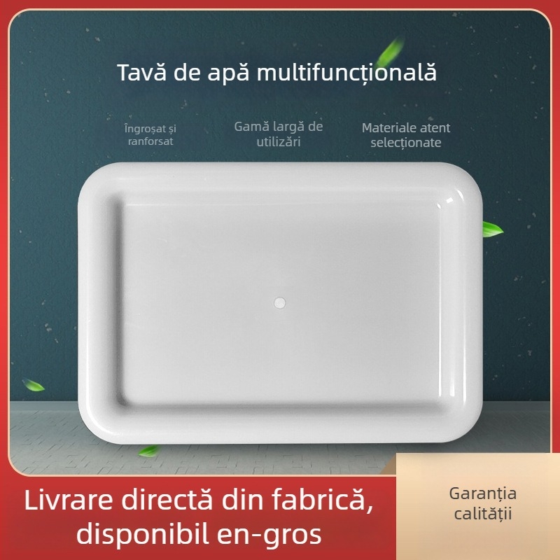 Tavă de drenaj dreptunghiulară pentru bucătărie, din polipropilenă transparentă