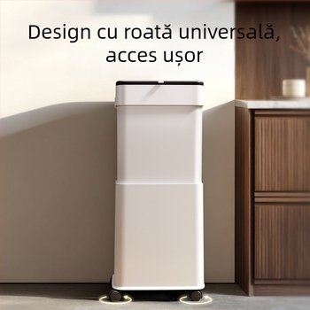 Coș de gunoi pentru uz casnic cu capac, înălțime reglabilă, capacitate mare, potrivit pentru casă și birou, mobil