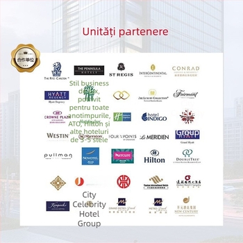 Set de lenjerie albă din satin de bumbac cu 60 fire, format din patru piese, pentru hotel