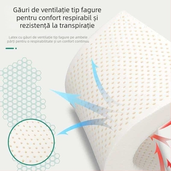 Pernă latex dreptunghiulară cu nucleu, ambalaj cadou pentru adulți; înălțime 5–10 cm; greutate 0,5–1,0 kg; husă din bumbac spălat; latex sintetic; potrivit pentru toate sezoanele; potrivit pentru orice poziție de somn.