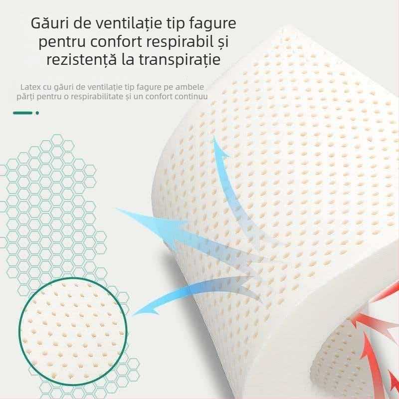 Pernă latex dreptunghiulară cu nucleu, ambalaj cadou pentru adulți; înălțime 5–10 cm; greutate 0,5–1,0 kg; husă din bumbac spălat; latex sintetic; potrivit pentru toate sezoanele; potrivit pentru orice poziție de somn.