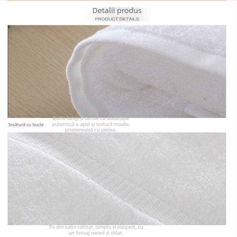 Prosop de față din 100% bumbac, oversized și gros, moale și foarte absorbind, înaltă calitate hotelieră pentru uz casnic, fără scame, prosop de baie pentru saloane de înfrumusețare