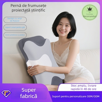 Pernă ergonomică din spumă cu memorie pentru modelarea corpului feminin, configurație personalizabilă înaltă–joasă