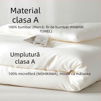 Pătură din bumbac de clasă A, pentru toate sezoanele, ușoară vara, caldă iarna, umplutură microfibră, țesătură satinată