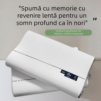 Pernă din spumă cu memorie pentru suport cervical, pentru dormit pe o parte, adulți, husă tricotată, înălțime 5–10 cm, greutate 1,0–1,5 kg