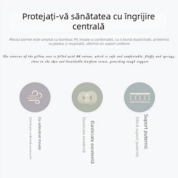 Perna cu nucleu din bumbac pur, clasă hotelieră, de cinci stele, pentru elevi și copii, țesătură moale, elasticitate înaltă, protecție împotriva penei.