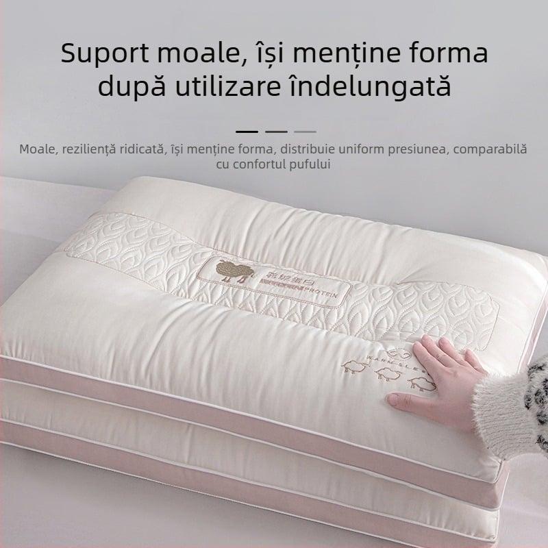 Perna pentru susținerea coloanei cervicale la adulți, umplutură din fibre de poliester, formă dreptunghiulară, pentru o singură persoană