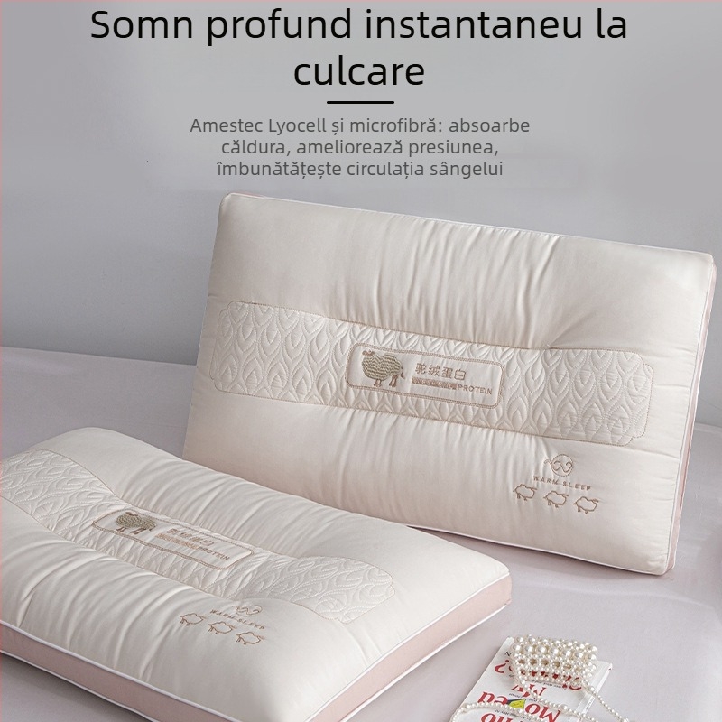 Perna pentru susținerea coloanei cervicale la adulți, umplutură din fibre de poliester, formă dreptunghiulară, pentru o singură persoană