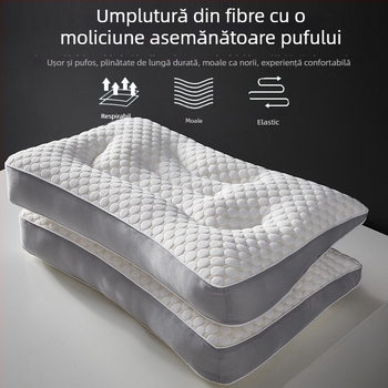 Water Cube pernă de gât respirabilă, cu suport cervical pentru somn, pernă dreptunghiulară cu umplutură velur, pentru adulți, utilizare individuală
