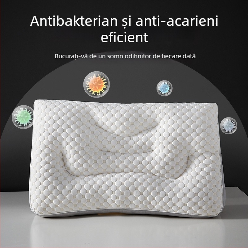 Water Cube pernă de gât respirabilă, cu suport cervical pentru somn, pernă dreptunghiulară cu umplutură velur, pentru adulți, utilizare individuală